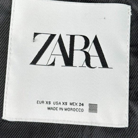 ZARA Oversized Belted Double Breasted Long Trench Coat Khaki Taupe Green  XSmall - Picture 11 of 16